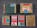 Lot of Six Vintage Cigarette Boxes Including Helmar, Recruit & Fatima