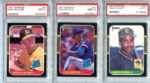 1987 Donruss Lot of Three Maddux, Bonds and McGwire all PSA 9