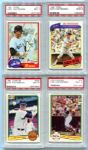 Lot of Four 1980's Carl Yastrzemski Cards All PSA 9's