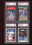 Twenty-one card lot of PSA 9's & 10's Mostly 1980's Rookie's and HOFers