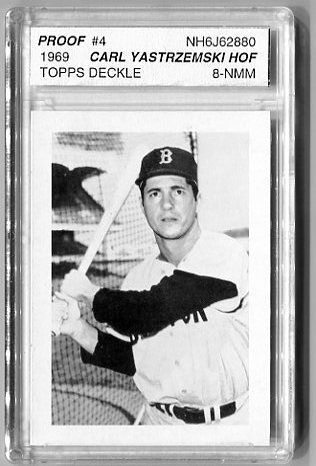 1969 Topps Deckle Edge Carl Yastrzemski Proof Card Blank Back