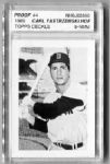 1969 Topps Deckle Edge Carl Yastrzemski Proof Card Blank Back