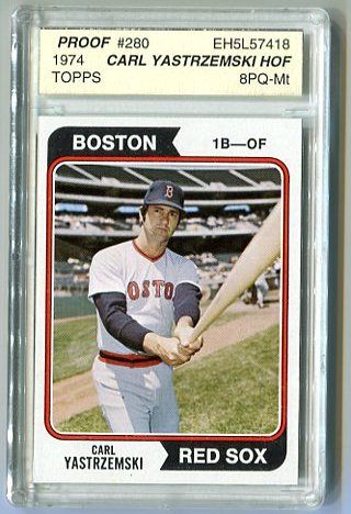 1974 Topps Baseball Carl Yastrzemski Blank Back Card