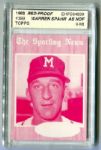 1962 Topps Warren Spahn Progresive Proof Blank Back