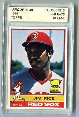 1976 Topps Baseball Jim Rice Blank Back Proof