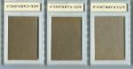 1952 Bowman Baseball Three Card Lot All Blank Back