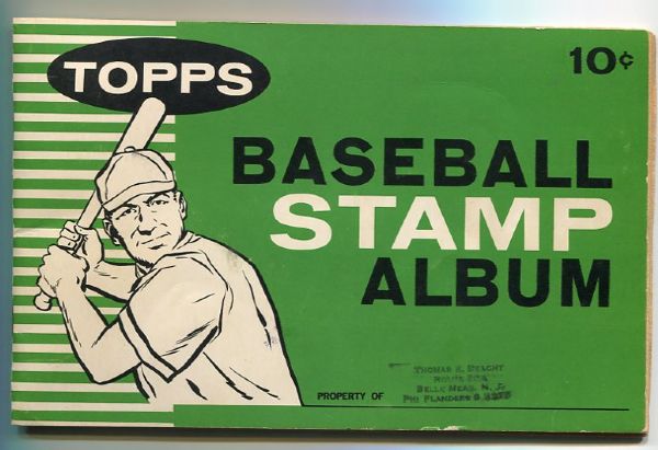 1961 Topps Stamp Album With 100 1961 & 1962 Stamps With Many HOFers