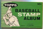 1961 Topps Stamp Album With 100 1961 & 1962 Stamps With Many HOFers