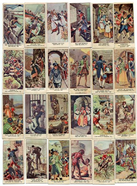 1937 Mars Confections Famous Escapes Complete 50 Card Set