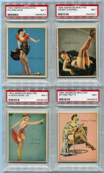 R59 1944 American Beauties Lot of Seven  All PSA 6 & 7s