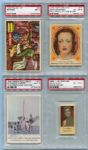 Nine Different PSA Graded Non-Sports Cards 