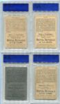 T68 1910 Heroes of History/Men of History Four Card PSA Lot With Pan Handle Silver Back