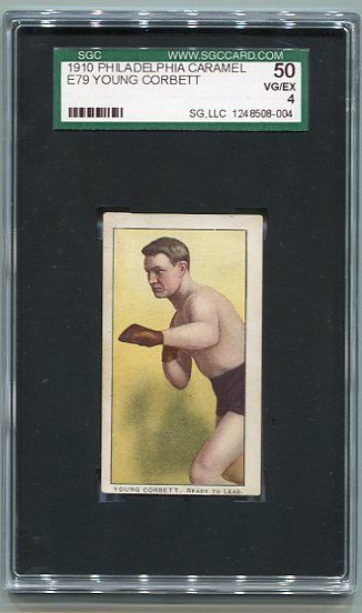 E79 Philadelphia Caramel Scrappers Young Corbett SGC 50