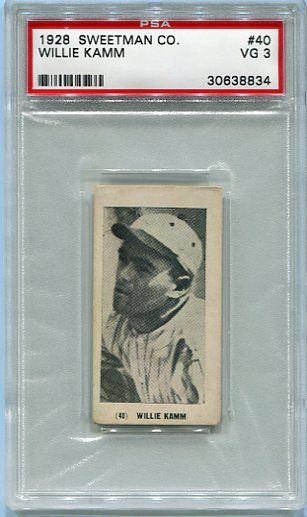 1928 Sweetman #40 Willie Kamm PSA 3