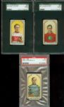 1911 C55 Hockey card group of 3 PSA and SGC graded