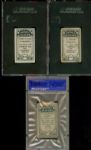 1911 C55 Hockey card group of 3 PSA and SGC graded