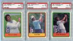1981 Donruss Golf Lot of Seven All PSA 8's Including Nicklaus , Kite & Watson 