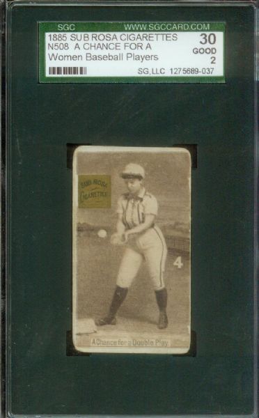 1880s N508 Sub Rosa Women Baseball Players (2) SGC 40