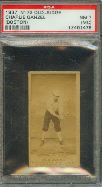 N172 Old Judge Charlie Ganzel (Boston) PSA 7  (MC)
