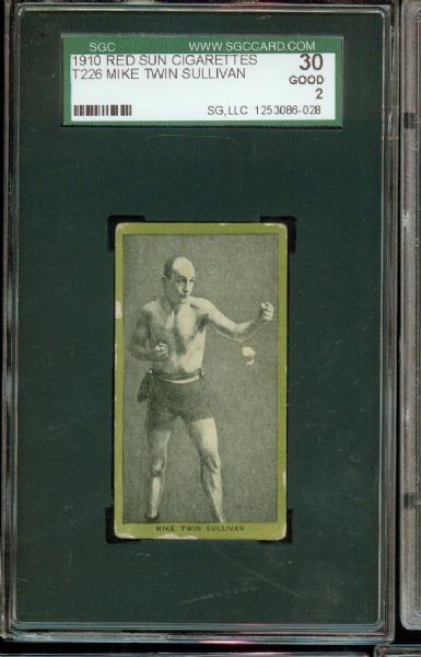 T226 1910 Red Sun Cigarettes Mike Twin Sullivan SGC 30
