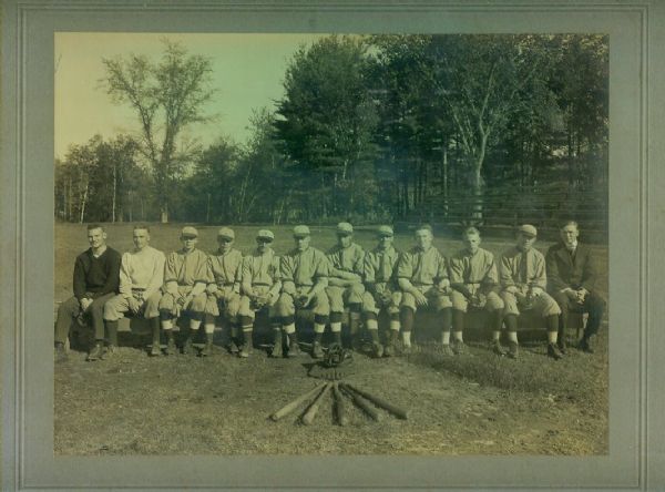 1910-1920 Era Cabinet Photo of A High School Baseball Team