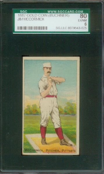 1887 Gold Coin (Buchner) N284 McCormick, Pitcher Pittsbg  SGC 80