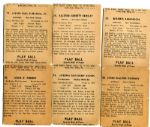 1941 Playball Lot of 6 Wrongback Cards with DiMaggio & Greenberg 