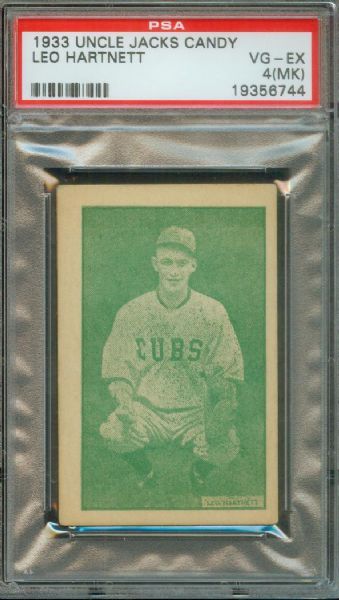 1933 R317 Uncle Jacks Leo Hartnet HOFer   (rare color background)