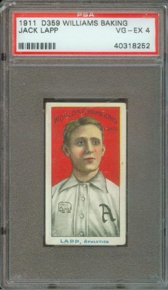 D359 Williams Baking - Jack Lapp- PSA 4 