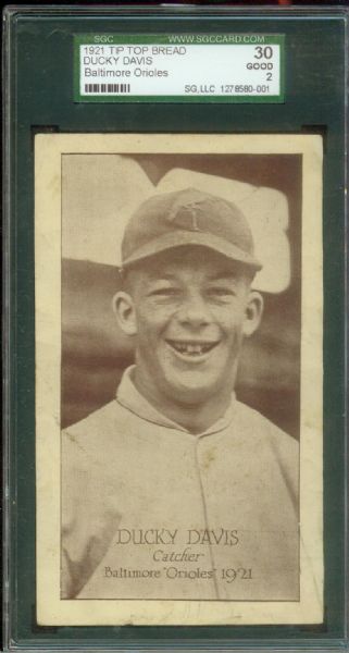 1921 Tip Top Bread -  Ducky Davis  SGC 30