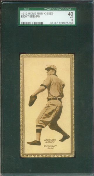 E136 Home Run Kisses - Tiedman  SGC 40