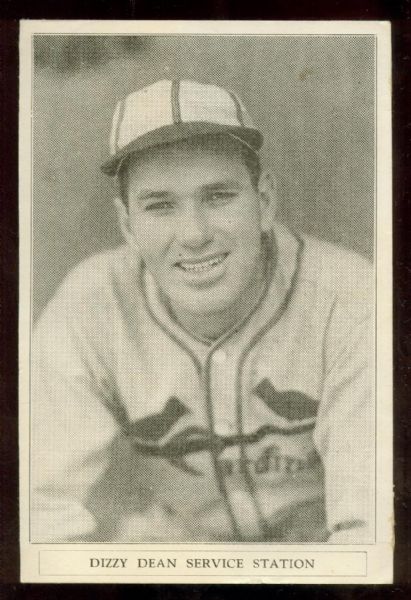 1938 Dizzy Deans Gas Station ad card