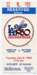 1980 All-Star Game Ticket Stub