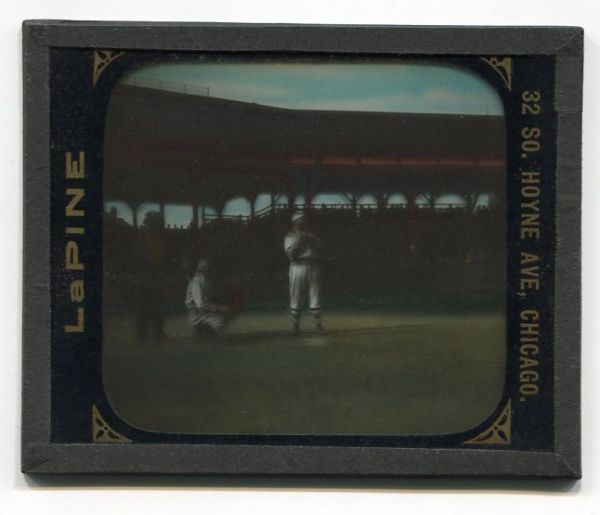 Magic Lantern Slide LaPine Chicago Illinois Cubs Batter