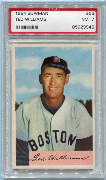 1954 Bowman #66 Ted Williams PSA 7