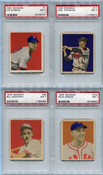 1949 Bowman Lot of Nine different PSA 7s