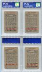 1951 Bowman Baseball Lot of Twelve Different Boston Red Sox & Braves ALL PSA Graded