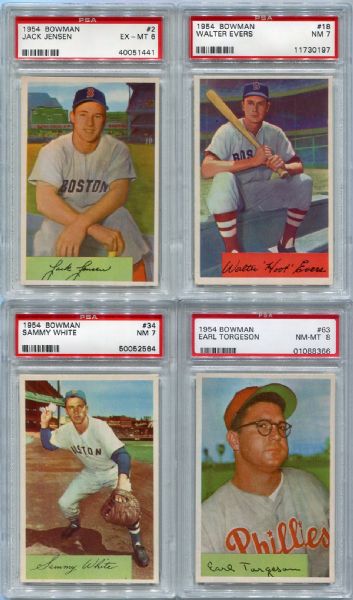 1954 Bowman Baseball Lot of Eleven All PSA Graded 5-8s