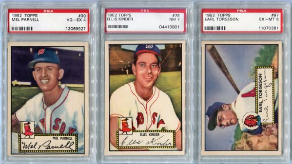 1952 Topps Lot of Three PSA Graded