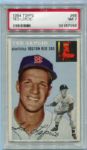 1954 Topps #66 Ted Lepcio, Boston Red Sox PSA 7