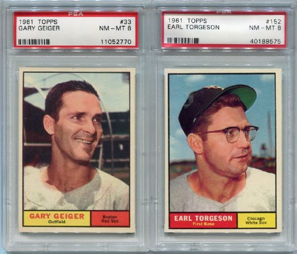 1961 Topps Lot of Two PSA 8s