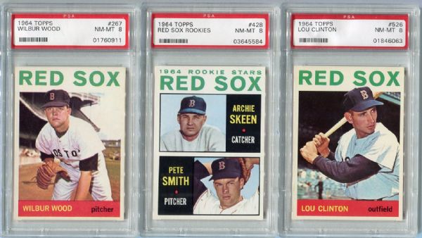 1964 Topps Baseball Lot of Three Different PSA 8s