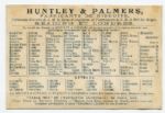 Circa 1880's Huntley & Palmer Baseball Trade Card