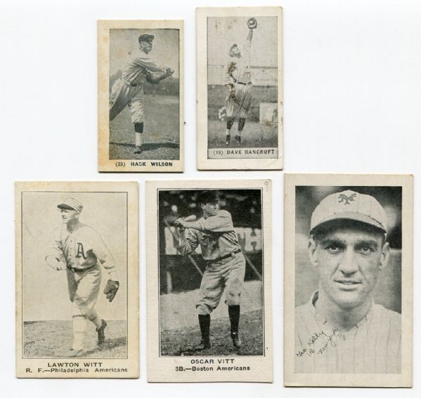 1920s Harringtons And W Type Card Lot of Five Different Includes HOFers