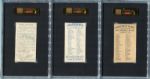 Lot of Three Graded Non-Sports Cards N80, N87 & N185 All SGC 60