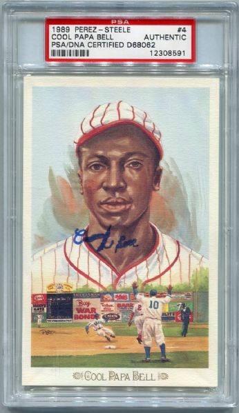 1989 Perez-Steele #4 Cool Papa Bell Autographed PSA/DNA Certified Authentic