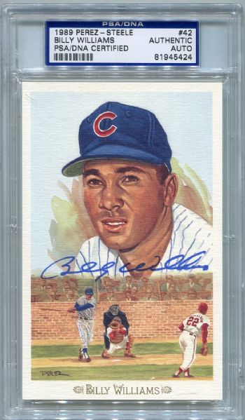 1989 Perez-Steele #42 Billy Williams Autographed PSA/DNA Certified Authentic