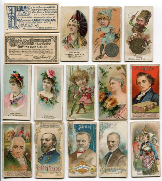 N71 Thru N145 Dukes Cigarettes Type Card Lot Plus Two Coupons