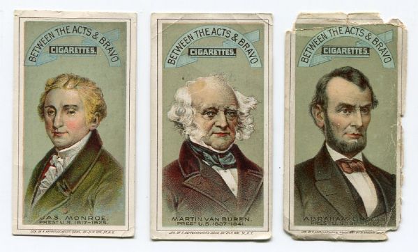N346 Between The Acts Presidents Series 3 Different Monroe, Van Buren & Lincoln