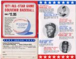 Ted Williams Two Item Lot- Baseball Card News Card & 1971 Chrysler-Plymouth All-Star Game Brochure